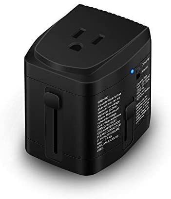 2000 Watts Travel Adapter and Converter Step Down Voltage 220V to 110V for Hair Dryer Steam Iron Laptop Phone Travel Adapter Converter for US to Israel Europe AU Over 160 Countries (Black)