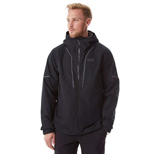 Jack Wolfskin Men's Sierra Trail 3-in-1 M Waterproof Insulated Jacket, Black, Small