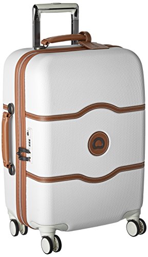 DELSEY Paris Chatelet Hardside Luggage with Spinner Wheels, Champagne White, Carry-on 21 Inch, with Brake