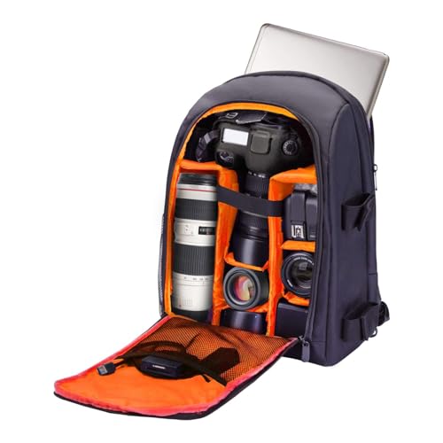 G-raphy Camera Backpack Photography Bag with Laptop Room/Tripod Holder for DSLR SLR Cameras/Mirorrless Cameras,Flashes,Lenses and other accessories