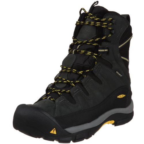 KEEN Men's Summit County Waterproof Winter Boot,Dark Shadow/Yellow,7 M US