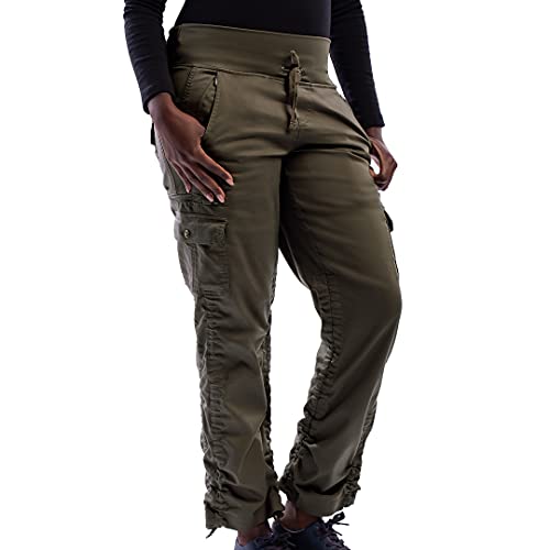 SCOTTeVEST Margaux Cargaux Travel Cargo Pant for Women - 11 Hidden Pockets - for Hiking & More (Olive, Medium)