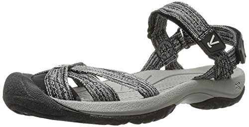 KEEN Women's Bali Strap Sandal, Neutral Gray/Black, 8 M US