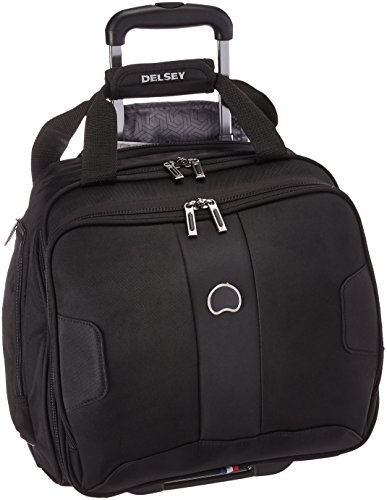 DELSEY Paris Sky Max Softside Luggage Carry-on Under-Seater, 2 Wheels, Black, 15 Inch