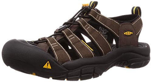 KEEN Men's Newport H2 Closed Toe Water Sandals, Bison/Wet Sand, 11.5