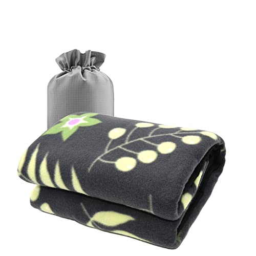 forestfish Fleece Throw Blanket Cozy Soft Portable Travel Blanket Compact for Long Car Airplane Train Rides 60' x 40', Flower