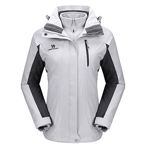 CAMEL CROWN Women's Waterproof Ski Jacket Winter Coat Windbreaker Fleece Inner Snow Hiking Outdoor