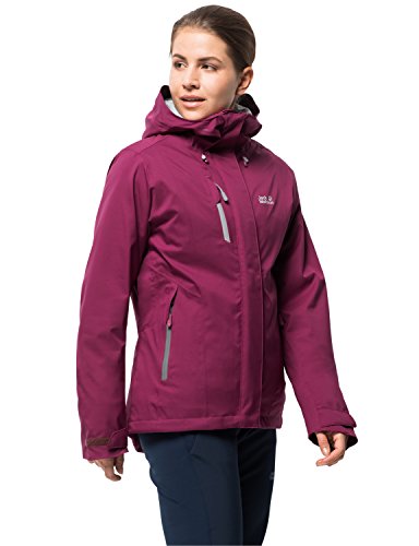 Jack Wolfskin Women's Troposphere Waterproof Hybrid Down-Fiber Insulated Jacket, Amethyst, Large