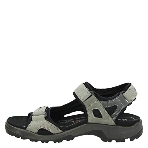 ECCO Men's Yucatan Sport Sandal, Wild Dove/Dark Shadow Oil Nubuck, 8-8.5