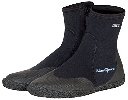 Neo Sport Premium Neoprene Men & Women Wetsuit Boots, Shoes with puncture resistant sole 3mm, 5mm & 7mm for warm, moderate or cold water for watersports: beach, boat, lake, mud, kayak and more! Sizes 4 - 16, Men's 12 / Women's 13