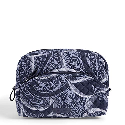 Vera Bradley Women's Cotton Large Cosmetic Makeup Organizer Bag, Indio, One Size