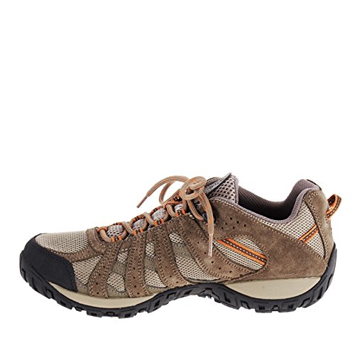 Columbia Men's Redmond Waterproof Hiking Shoe, Pebble, Dark Ginger, 12 D US