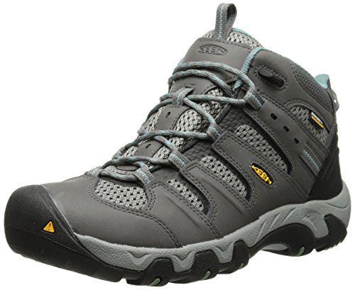 KEEN Women's Koven Mid Waterproof Hiking Boot, Raven/Slate Rose, 9.5 M US