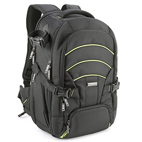 Evecase Large DSLR Camera/Laptop Travel Backpack Bag w/Rain Cover for Mirrorless, 4/3 Micro Four Third, Compact, Interchangeable Lens Digital Camera