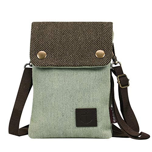 Dlames Canvas Small Cute Crossbody Cell Phone Purse Wallet Bag with Shoulder Strap for iPhone X iPhone 6 6s 7 Plus,iPhone 8 Plus Samsung Galaxy S7 Edge S8 Edge (Fits with OtterBox Case)