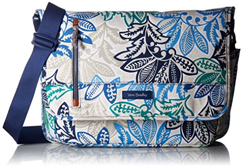 Vera Bradley Women's Lighten Up Laptop Messenger Bag With RFID Protection, Santiago, One Size