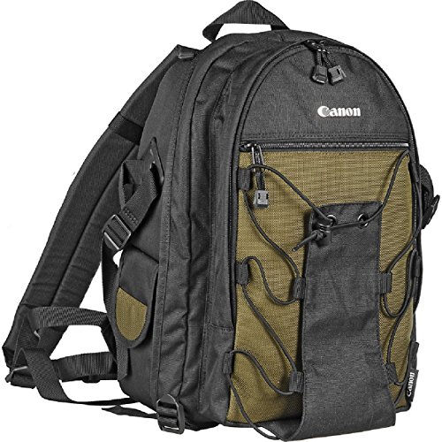 Canon Deluxe Backpack 200EG-water resistant back pack made-holds 1-2 Canon digital SLR cameras with 3-4 lenses, flash and accessories
