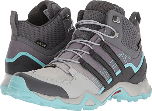 adidas Terrex Swift R Mid GTX Boot - Women's Hiking 6 Grey/Utility Black/Clear Aqua