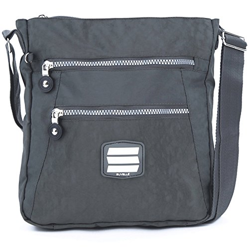 Suvelle Lightweight Go-Anywhere Travel Everyday Crossbody Bag Multi Pocket Shoulder Handbag 20103