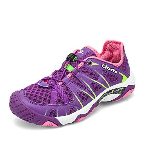 Clorts Women's Water Shoes Lightweight Quick Drying Hiking Sandal Kayaking Trekking Walking 3H025D US6.5 Deep Purple