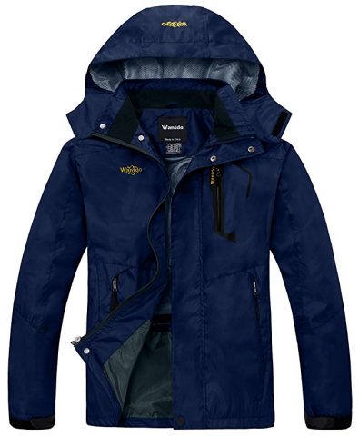 Wantdo Men's Hooded Breathable Outdoor Hiking Windbreaker