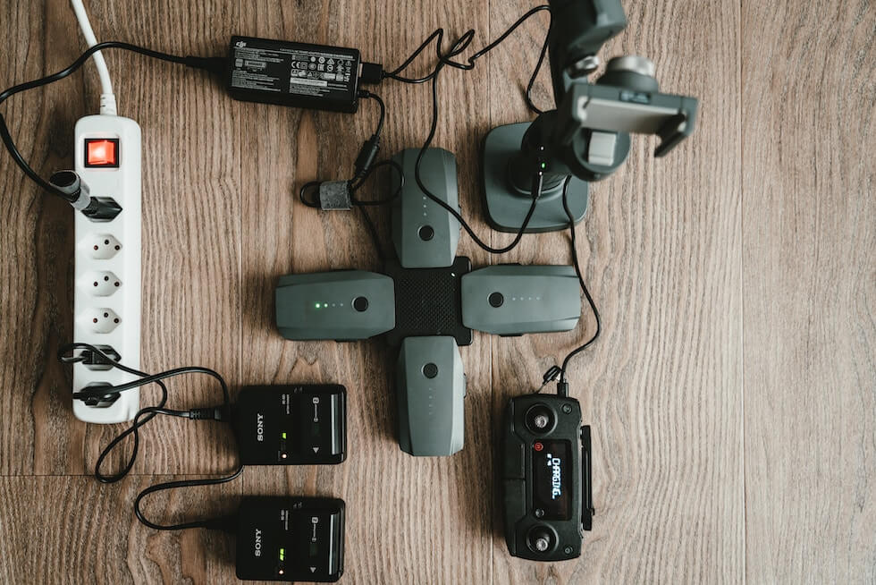 electronics being charged